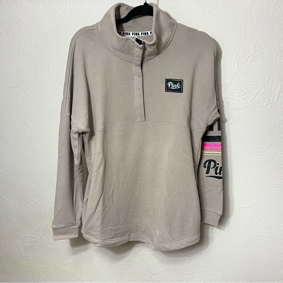 PINK Victoria's Secret Quater Snap Sweatshirt - Picture 1 of 7